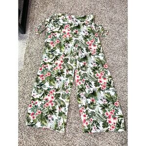 Joe Benbasset Tropical Floral Wide Leg Summer Casual Pants Size Large